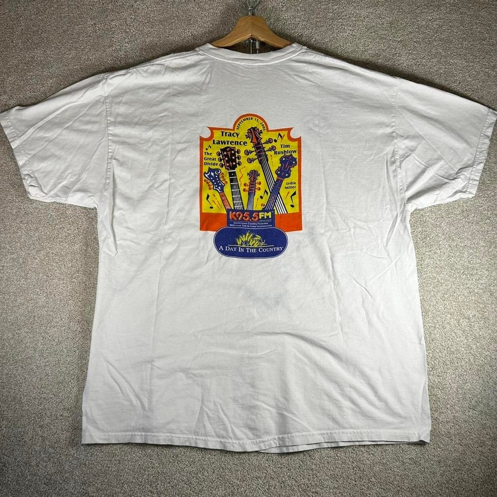 Vintage 2001 country music festival graphic white tee shirt tshirt Size 2x